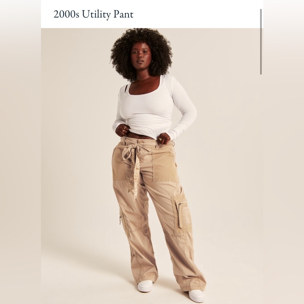 Abercrombie Tan Cargo Pants NWT Size M Utility Pant